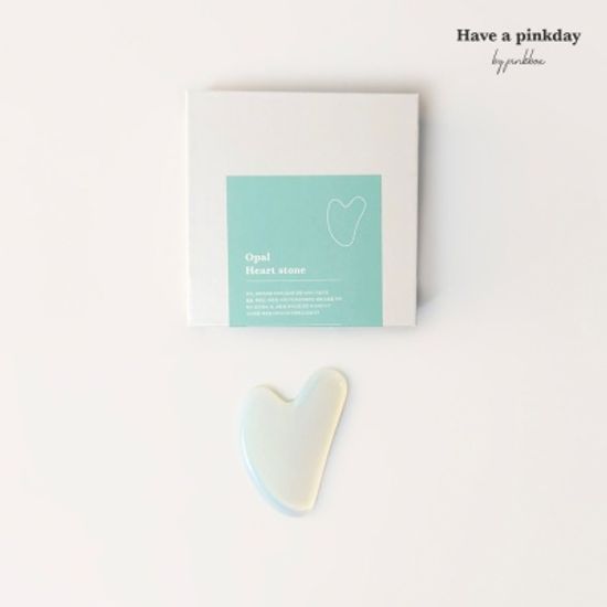 1+1 천연 오팔 페이스롤러+하트스톤 괄사 세트