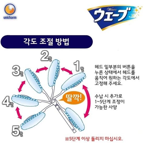 [unicharm]향균 웨이브 핸디와이퍼 100cm / 본체+2매