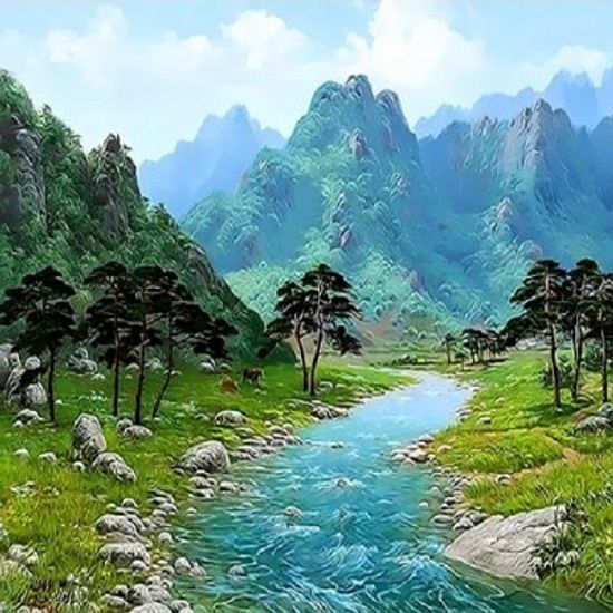 Q3425여름테마시리즈 size 40*50cm그림그리기