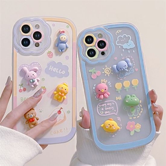 아이폰13 12 11 pro max xs 큐티 동물 젤리 폰 케이스