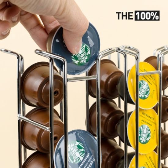 THE100% 돌체구스토 호환 캡슐커피 보관함 3열 와이드타워 36구 홀더 거치대