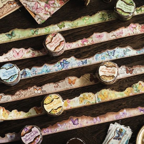 불탄자국 나비 빈티지 다꾸 마스킹 테이프