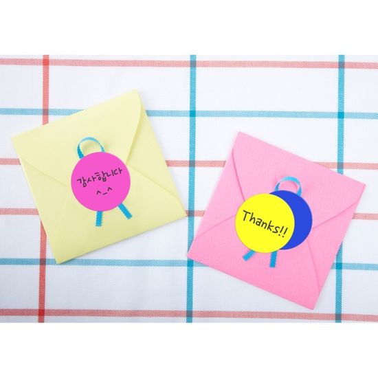 네온 도트15 형광 스티커(400개) 인스 인덱스 라벨