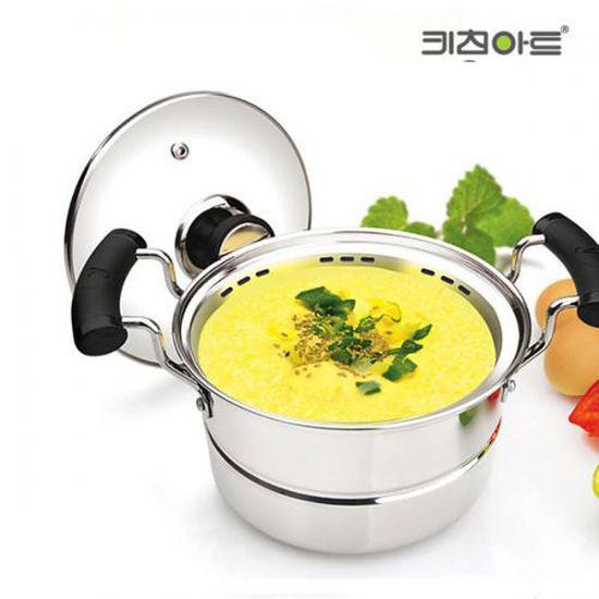 키친아트 스텐 계란찜 냄비 16cm