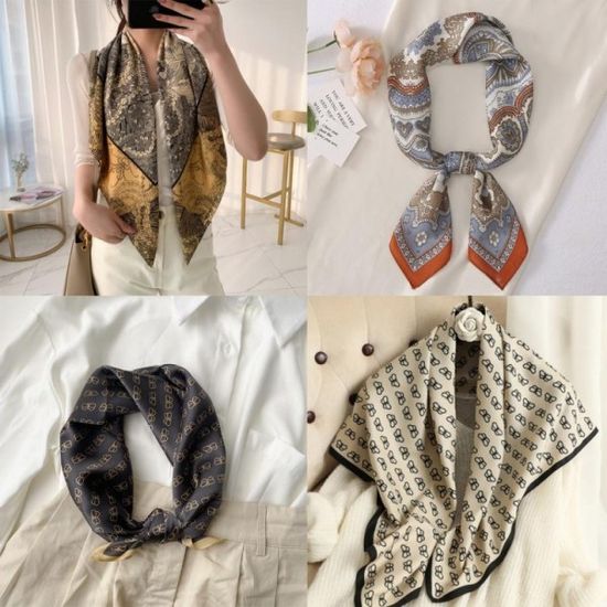 프리미엄 쁘띠 사각스카프 봄스카프 여성스카프 쁘띠