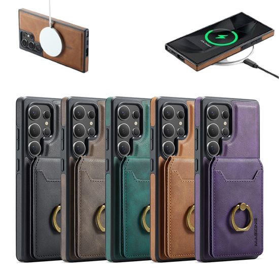 갤럭시 s25 s24 s23 마그네틱 지갑 링 가죽 폰 케이스