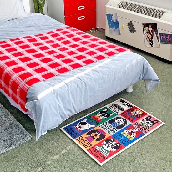 via x 플라베어 댕댕이 강아지 발매트 패브릭포스터