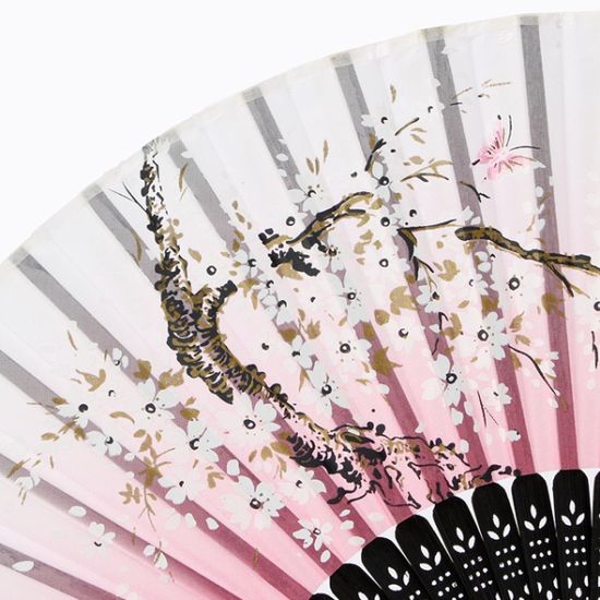 복사꽃 접이식 대나무 부채 / 선물용 접부채