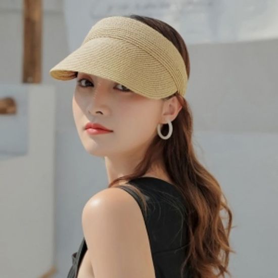 네추럴 돌돌이 썬캡 여름 밀짚썬캡(WC7CF93)