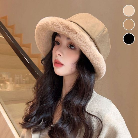 털 인기 부드러운 여성 방한 버킷햇(WFGSQX0)