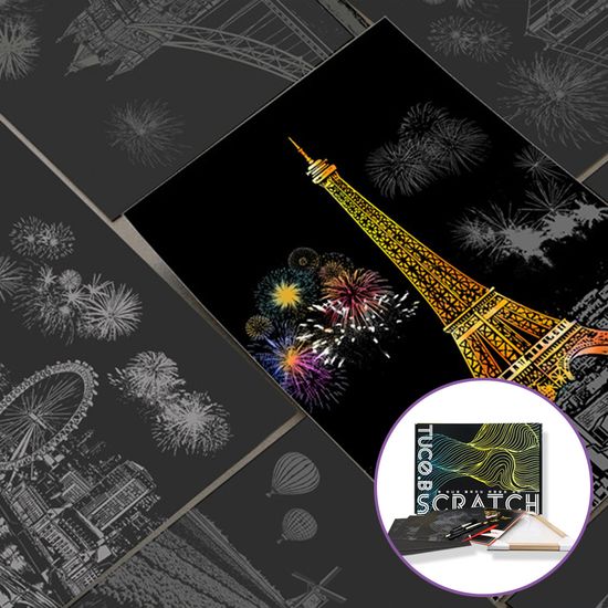 DIY 스크래치 페이퍼 A4 액자프레임 세트