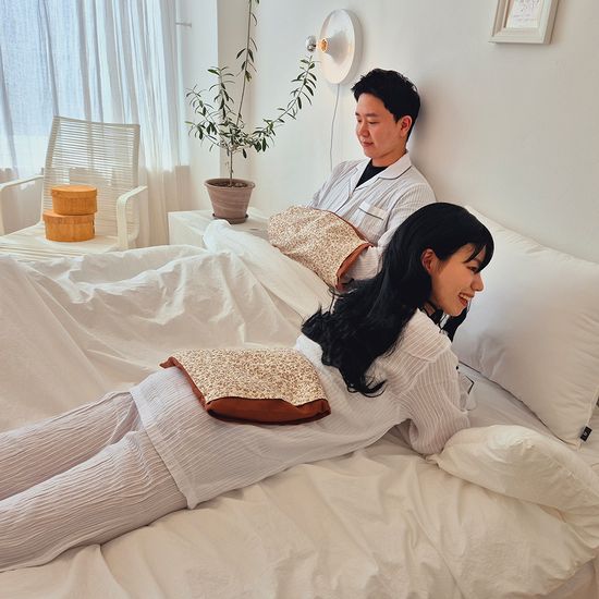 따스로미 시그니처 브라운 현미 복부 허리 배 찜질팩 