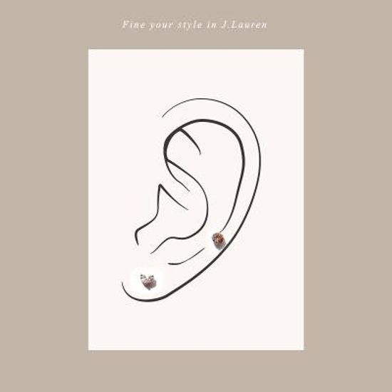 제이로렌 기본 큐빅하트 골드쉐도우 큐빅피어싱 P0390