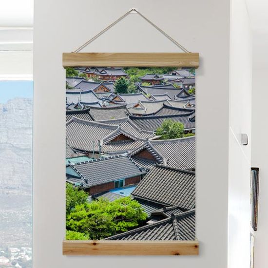 eh963-우드스크롤_40CmX60Cm-한옥마을
