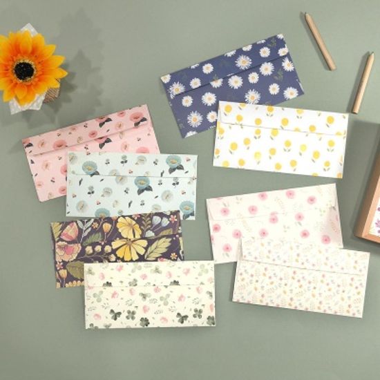 핑크풋 꽃길 편지 봉투 세트(56매)