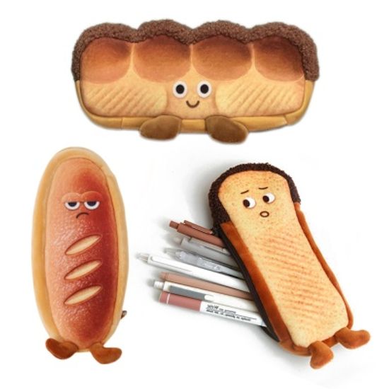 빵 인형 털 뽀글이 필통 연필 펜 케이스 파우치 수납
