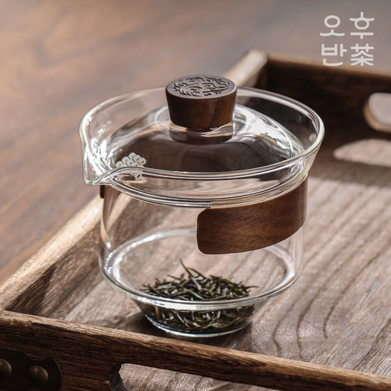 오후반차 우드링 유리 차호 개완 차우리기