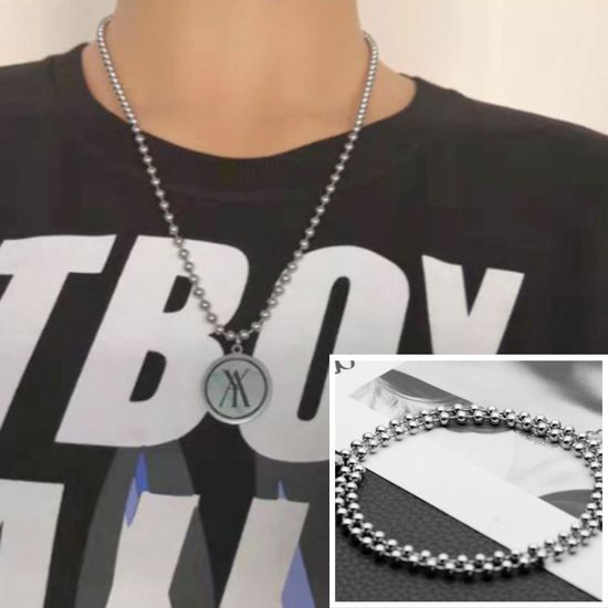 남자목걸이 체인목걸이 힙한목걸이 군번줄(WBCD34F)