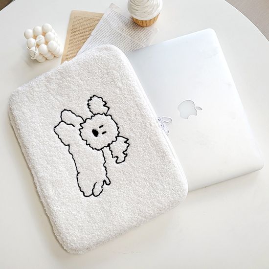 런댕댕 뽀글 아이패드 노트북 파우치 가방