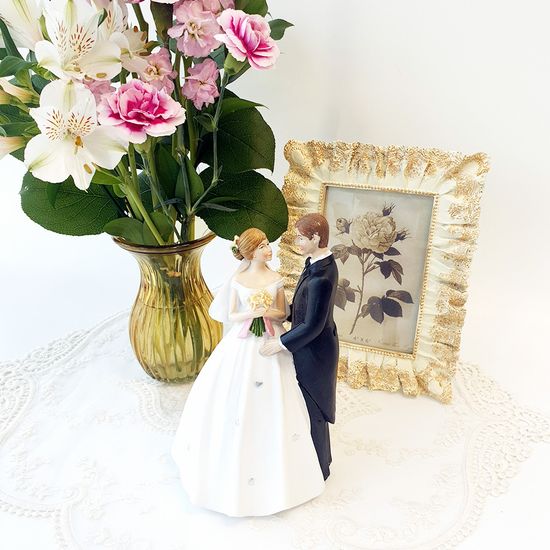 마리 웨딩 인형 커플 장식소품