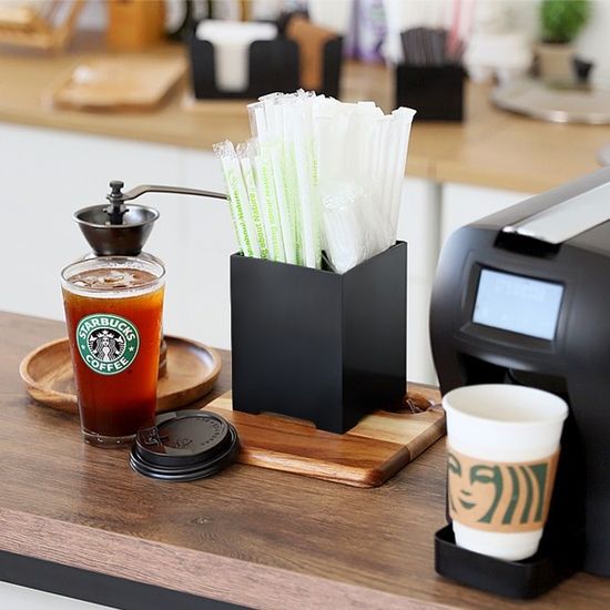 베이커리 카페 탕비실 스틱 스트로우 디스펜서