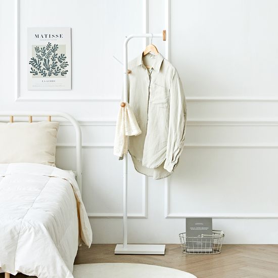 바인 키 낮은 스탠드 행거