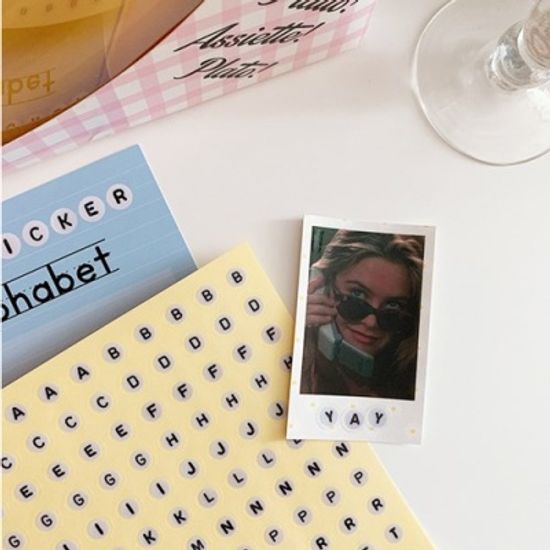 Beads Sticker 비즈스티커 - 알파벳(투명)