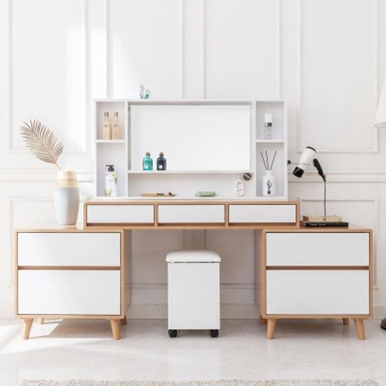 쏘굿 확장형 수납 화장대 세트 (착불)