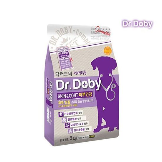 P161 닥터도비 피부건강 애견 사료 2kg 강아지밥(W55DEB7)