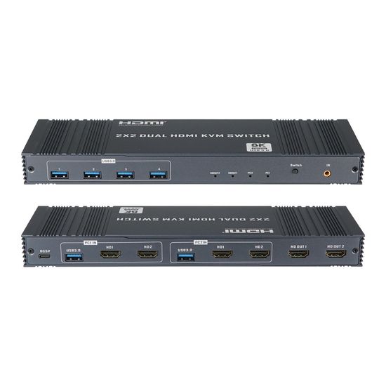 2x2 고해상도 DP HDMI KVM 스위치 분배기 IOU140D