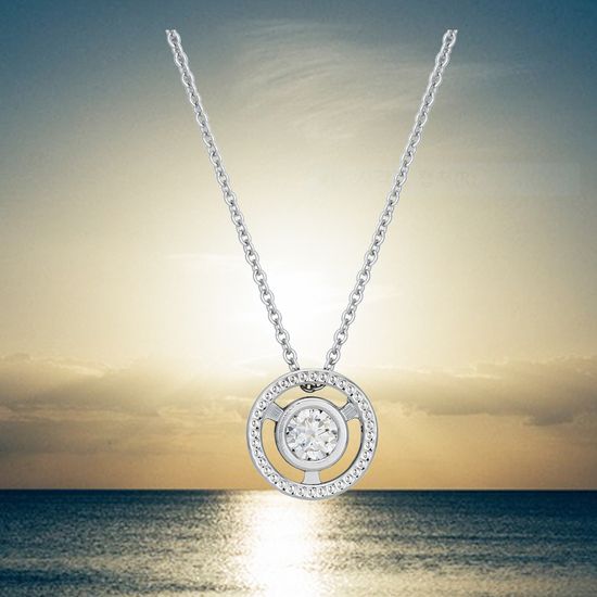 모이사나이트목걸이 다이야1캐럿 925 DS2501(원형)