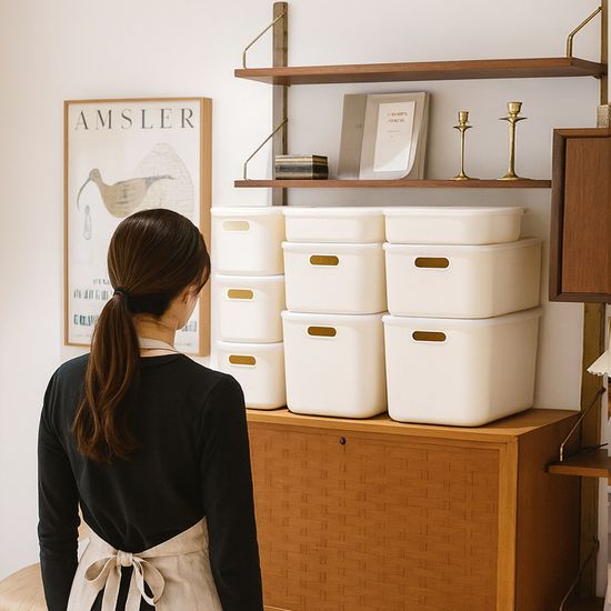 아이엠 리빙박스 수납 정리함(4 size) 뚜껑포함