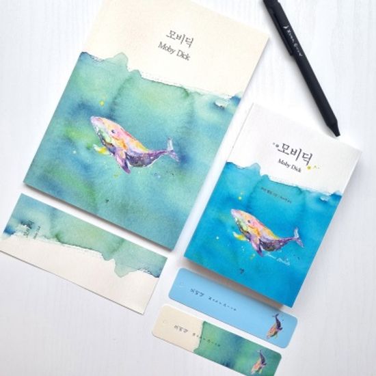 모비딕 볼펜문구세트(미니북+볼펜+노트 세트)