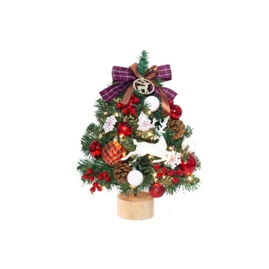 DIY 크리스마스 미니 트리 나무 장식 전구 풀세트 A