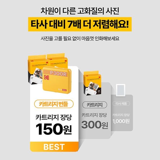 코닥 포토프린터 미니3 P300R+38매+악세사리 패키지