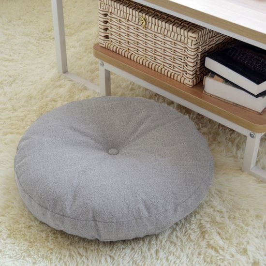 폭신빵빵 원형 쿠션방석(47cm) (그레이)