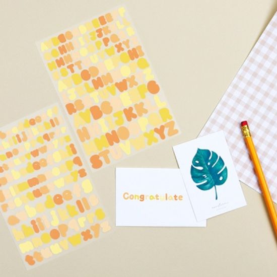 컬러풀 알파벳 스티커 세트