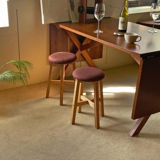 에코상사 헬리콘 원형스툴 쿠션 화장대 의자