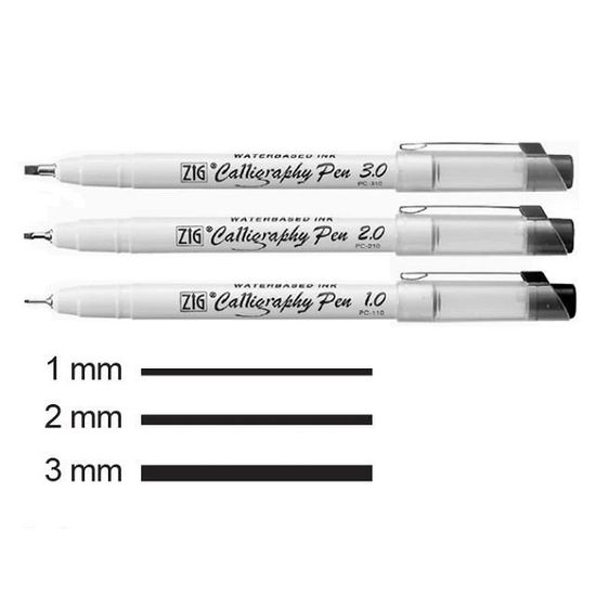 쿠레타케 지그 사각닙 캘리그라피펜 블랙 1자루 F125