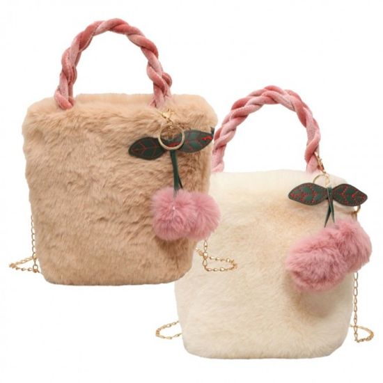 체리 토트백 여성 핸드백 손가방 토드백 사각 겨울