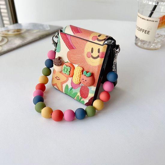 갤럭시z플립 7 6 5 4 3 스마일  데코덴 스트랩 케이스