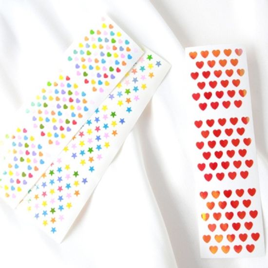 스티커펀 미니하트 미니별 오로라 스티커(st113)