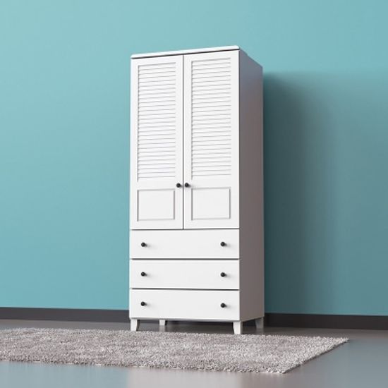 마레스 화이트 3서랍 장롱 800