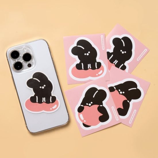 데이오브흔흔 검은토끼 리무버블 스티커 2종세트(4매)