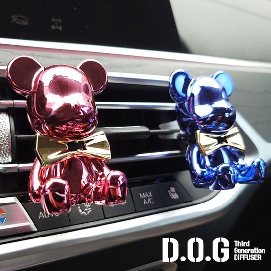 [도그독] 레인보우 크롬베어 차량용 방향제 명품 고급