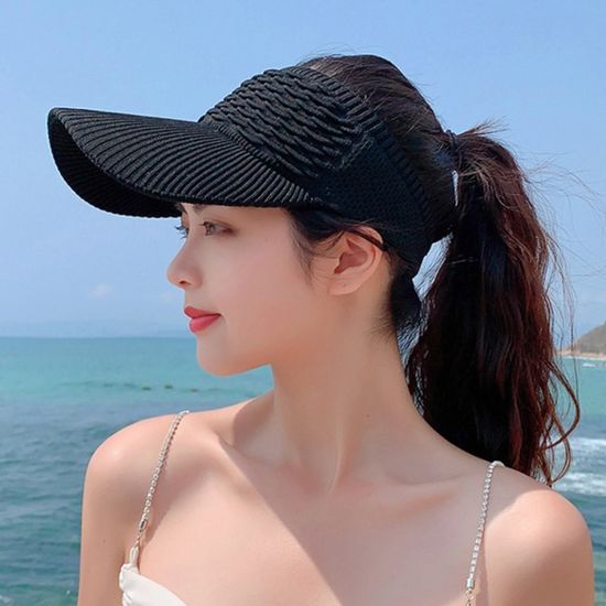 B-185 물결 니트 짜임 썬캡
