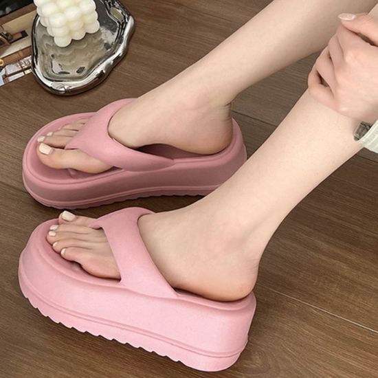 어나더뷰 7cm 바비 통굽 쪼리 키높이 슬리퍼 1578
