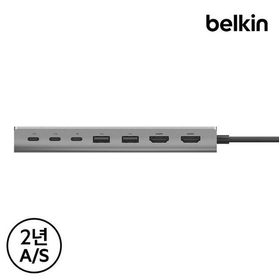 벨킨 8in1 듀얼 디스플레이 C타입 멀티 허브 INC015bt