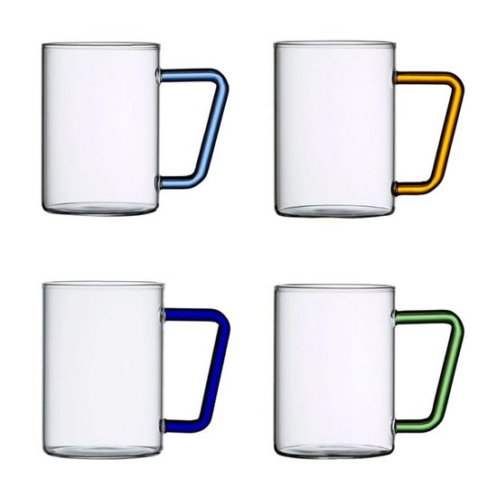 비전글라스 컬러 핸들 머그 500ml 4P(WFI1615)