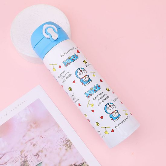 텀블러 보온병 원터치 물병 500ml 화이트블루 N950